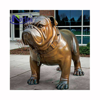 Statue de chien en Bronze moulé, taille de vie intérieure, murale, moderne, pin Bull Terrier, taille de bouledogue