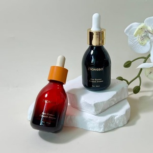 Nouvelle conception, flacon en verre plat de 30 ml pour huile essentielle et sérum, avec compte-gouttes, pour huile capillaire et soins de la peau - Product Image 4