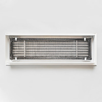 Grille d'aération linéaire détachable avec filtre, en aluminium, à simple déflection, pour plafond, pour systèmes CVC