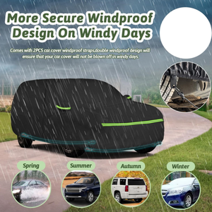 Fundas para Automóviles Chevrolet Tahoe 2007-2024, Resistentes, Impermeables, Protección Contra Sol, Lluvia, Rayos UV, Polvo y Nieve, Funda Exterior con Cierre de Cremallera para la Puerta - Product Image 3