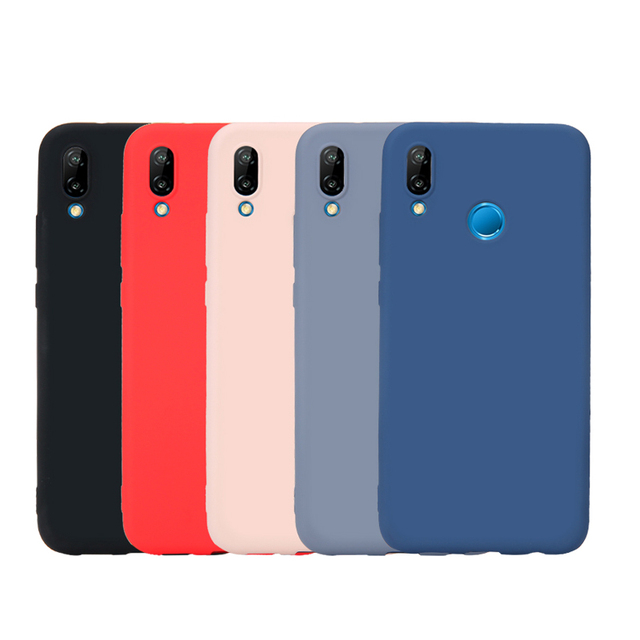 For Huawei Nova3 Silicone Case TPU Back Cover with Anti-Scratch Microfiber Lining Soft Shockproof Phone Case
