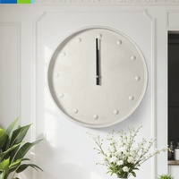 Jam Dinding Digital Modern 30cm Jam Dapur Kuarsa Dengan Pola Abstrak Satu Sisi untuk Ruang Tamu atau Dapur