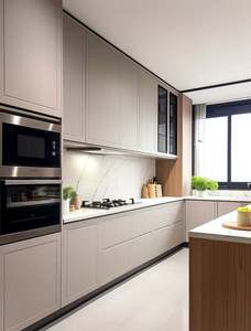 Meubles de cuisine encastrés sur mesure à prix avantageux, vente en gros de meubles de cuisine muraux, meubles de cuisine modulaires intégrés pour villa - Product Image 2