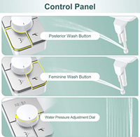 Accessoire de bidet non électrique pour toilettes, double buse, autonettoyant, pression d'eau réglable, eau froide, en stock aux États-Unis, vente en gros