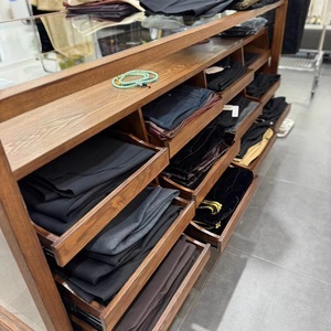 Thanh Lịch Ngăn Kéo Ngực Bằng Gỗ Hiển Thị Tủ Đảo Truy Cập Tùy Chỉnh Cửa Hàng May Mặc Quần Áo Giày Đứng Giá Cho Quần Áo Cửa Hàng - Product Image 4