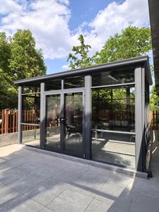 Solution de véranda modulaire préfabriquée moderne quatre saisons en verre imperméable, <span class=keywords><strong>solarium</strong></span> en aluminium creux pour villas, manuel - Product Image 3