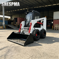 Chargeuse compacte sur pneus fabriquée en Chine, machine robuste pour le nettoyage des déchets de jardinage et de construction