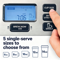 Machine à café multifonctionnelle pour la maison, minuterie programmable, réservoir d'eau de grande capacité, plusieurs options de service individuel