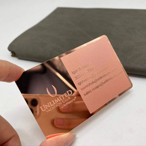 <span class=keywords><strong>Tarjeta</strong></span> de visita VIP de acero inoxidable de gama alta personalizada, logotipo corporativo de aniversario, recuerdo, regalo de Navidad, <span class=keywords><strong>tarjeta</strong></span> de Metal - Product Image 1