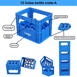 <span class=keywords><strong>Caisse</strong></span> à bière en plastique JOIN robuste à 12 compartiments pour bouteilles <span class=keywords><strong>de</strong></span> 750 ml/1 L, <span class=keywords><strong>caisse</strong></span> à boissons empilable pour la logistique des vignerons et des brasseries, boîte <span class=keywords><strong>de</strong></span> manutention - Product Image 4