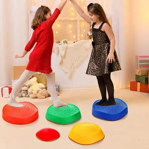 <span class=keywords><strong>Parcours</strong></span> d'obstacles pour enfants intérieur/<span class=keywords><strong>extérieur</strong></span>, pierres d'équilibre et blocs sensoriels pour l'autisme, pierres de saut en plastique durable - Product Image 3