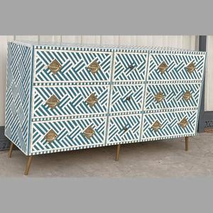Meubles de commode en incrustation d'os faits à la main de qualité d'exportation pour la chambre à coucher, le salon et l'hôtellerie, disponibles à la vente - Product Image 1