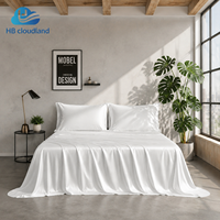 Parure de lit en fibre de bambou Tianzhu Cloudland, certifiée BSCI et ISO9001, 400TC, anti-boulochage, qualité durable, finition moderne pour la maison