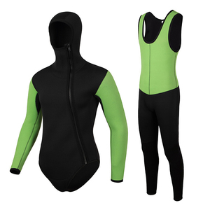 Traje de neopreno de pesca submarina de 5mm, traje de apnea de neopreno ultrasretch con capucha, 2 piezas, <span class=keywords><strong>trajes</strong></span> de buceo de caza W862 - Product Image 1
