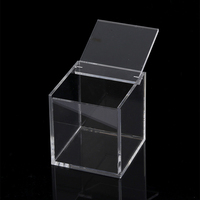 Boîte en acrylique avec couvercle rabattable Boîte d'exposition en acrylique transparent Boîte de rangement en acrylique lucite en plexiglas pmma plexiglas avec couvercle