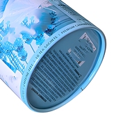 Boîte en fer blanc ronde personnalisée, résistante aux enfants, à ouverture par pression et à vis, pour l'emballage alimentaire