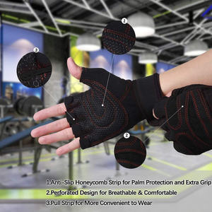 Gants d'entraînement avec bandages de poignet, gants de gym, rembourrage complet de la paume, gants de musculation pour hommes et femmes - Product Image 2