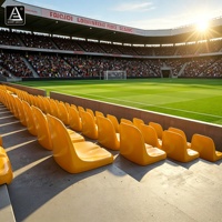 Chaises de stade ergonomiques en plastique PP intelligentes pour événements sportifs, sièges de stade pour arènes, gradins de matchs de football, sièges de stade durables en plastique PP