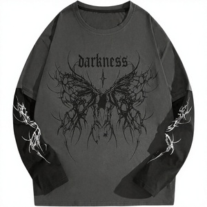 OEM&ODM Men's Hooded Velour Autumn <b>Patchwork</b> Style Long Sleeve <b>Shirt</b> Screen Printing Process Waterproof Wholesale Customization - Product Image 4