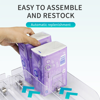 Support de rangement amovible pour aliments et collations de supermarché, distributeur de cigarettes, étagère en plastique à 7 lignes, largeur réglable, séparateur de poussoir