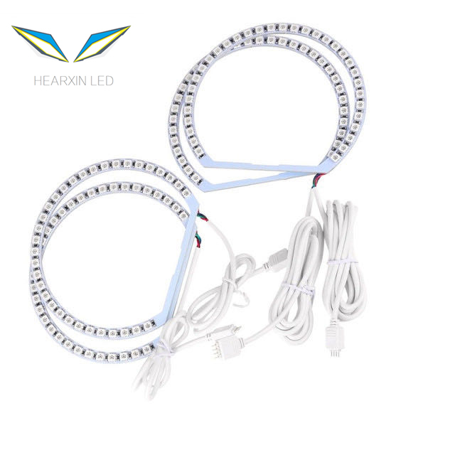 For BMW E36 E38 E39 E46 M3 Angel Eyes Haloo Ring 168 RGB 5050 SMD LED Multi-Color with 16 Changeable Colors