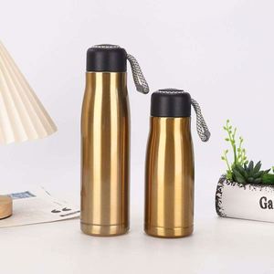 Stainless Steel Vacuum Insulated Thermos Bottle With Rope 8H Hot 20H Cold Travel Flask Minimalist Design - Product Image 3