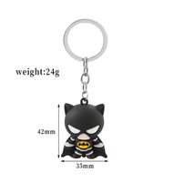 Porte-clés de dessin animé, porte-clés d'anime Avengers, figurine en silicone, porte-clés de voiture, bijoux, jouets, cadeau