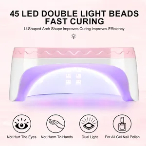 Lámpara UV LED para Uñas en Oferta, con Pantalla LED, 45 LED, Lámpara Profesional para Secar Uñas, para Curar Todo Tipo de Esmalte en Gel Acrílico, Herramientas de Salón - Product Image 3