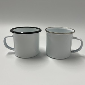 Taza <span class=keywords><strong>de</strong></span> Café <span class=keywords><strong>de</strong></span> Esmalte Personalizada para Campamento y Picnic al Aire Libre, Impresa por Sublimación, Color Naranja, Fabricada por OEM - Product Image 6