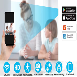 กล้องวงจรปิด LCDOLED Full HD 1080P นาฬิกาปลุกพร้อมกล้องขนาดเล็ก ควบคุมผ่าน Wifi ไร้สาย บันทึกภาพ DVR กล้องวงจรปิดรักษาความปลอดภัยภายในบ้าน - Product Image 4