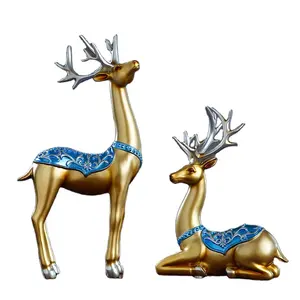 小さな樹脂鹿像2020新製品リアル彫刻