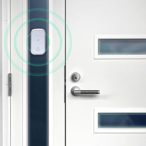 Timbre sans fil auto-alimenté, couleur argentée, avec connexion CA, idéal pour faciliter la communication à la maison ou en entreprise - Product Image 2