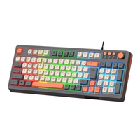 K12-Clavier de joueur filaire RGB 98 touches, design à membrane ergonomique USB, clavier numérique de bureau en plastique pour ordinateur portable, nouveau