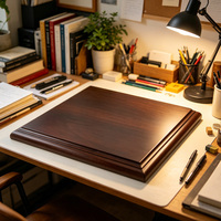 Base de trophée carrée en bois massif, finition acajou, socle de présentation, support de récompense, décoration de table
