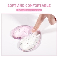 Tapis de souris de jeu en forme de cœur avec design transparent en cristal, tapis de souris personnalisé avec repose-poignet en silicone pour la maison et le bureau