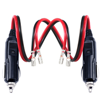Câble stéréo personnalisé pour allume-cigare de voiture, prise mâle, 12-24V 15A, 1 pied, cuivre avec indicateur LED