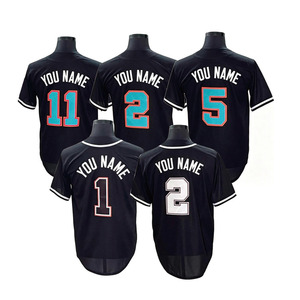 Kaos Jersey Baseball Gaya Retro Kancing Depan Bahan Mesh Bernapas Unisex Kasual Lengan Pendek Musim Panas Bordir Nomor Belakang Custom 100% - Product Image 3