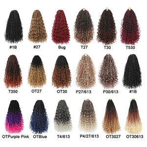 Capelli Sintetici Afro Kinky Rossi per Trecce Crochet con Scatole, Trecce Intrecciate Crochet Box Braid ad Alta Temperatura - Product Image 6