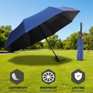 Parapluie de luxe pliable automatique arc-en-ciel à 3 sections pour l'été avec logo personnalisé – Offre spéciale - Product Image 3