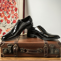 Chaussures habillées pour hommes 2025, chaussures de bureau formelles en cuir véritable, chaussures à lacets de style britannique, semelle en caoutchouc