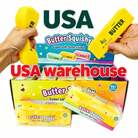 72PACK USA Warehouse 4oz Jouet anti-stress à presser en forme de bloc de beurre, sans rebond, rempli de vaseline, pour bureau