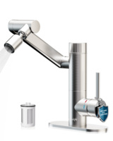 Adaptateur de robinet, filtre à eau pour robinet, filtre à eau en acier inoxydable SS304 pour salle de bain/cuisine, filtre à eau testé NSF pour les soins de la peau