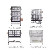 Cages à oiseaux en fil métallique empilables sur mesure ODM&OEM pour perroquets, canaris et volailles – Grandes cages d'élevage