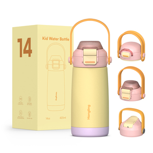 Hồng ling BPA miễn phí rơm nắp trẻ em thép không gỉ nhiệt chai trường thể thao trẻ em cách nhiệt chân không chai nước - Product Image 1