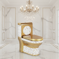 Articles sanitaires en céramique monobloc de haute qualité au design moderne WC toilette double chasse avec valve de chasse à grand débit commode de lavage