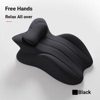 Oreiller de couchage en position ventrale multifonctionnel en latex artificiel tricoté en forme de U avec un design ergonomique