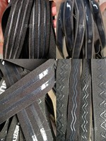 Recommander en gros ceinture élastique en relief noir sangle élastique en polyester pour perruque chapeaux bande élastique en nylon