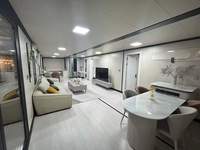 Maison conteneur extensible élégante de 40 pieds pour hôtels, bureaux, centres commerciaux, centres de villégiature glamping, conteneurs d'expédition en bois et acier.