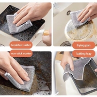 Chiffons à vaisselle en fil métallique DOOSO, doux et sûrs pour les ustensiles de cuisine antiadhésifs, chiffon de nettoyage en fil métallique pour la vaisselle