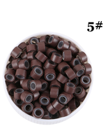 1000 Stück Aluminium Silikon gefütterte Micro Ring Haar verlängerung perlen für NanoTip Human Hair Extension Tool 4,5x2,5x3,0mm Verlängerung perlen